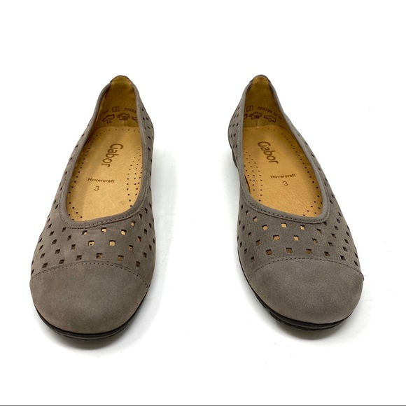 Gabor 64.169.13 Fumo Nubuck Laser Cut Flats - Picture 3 of 9